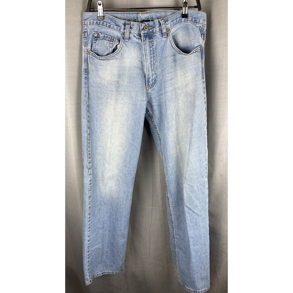 Falls Creek Mens Tag Sz 32X32 Straight Leg Relaxed Fit Blue Jeans 100% Cotton